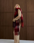 The Reykjavik Scarf  Burgundy check