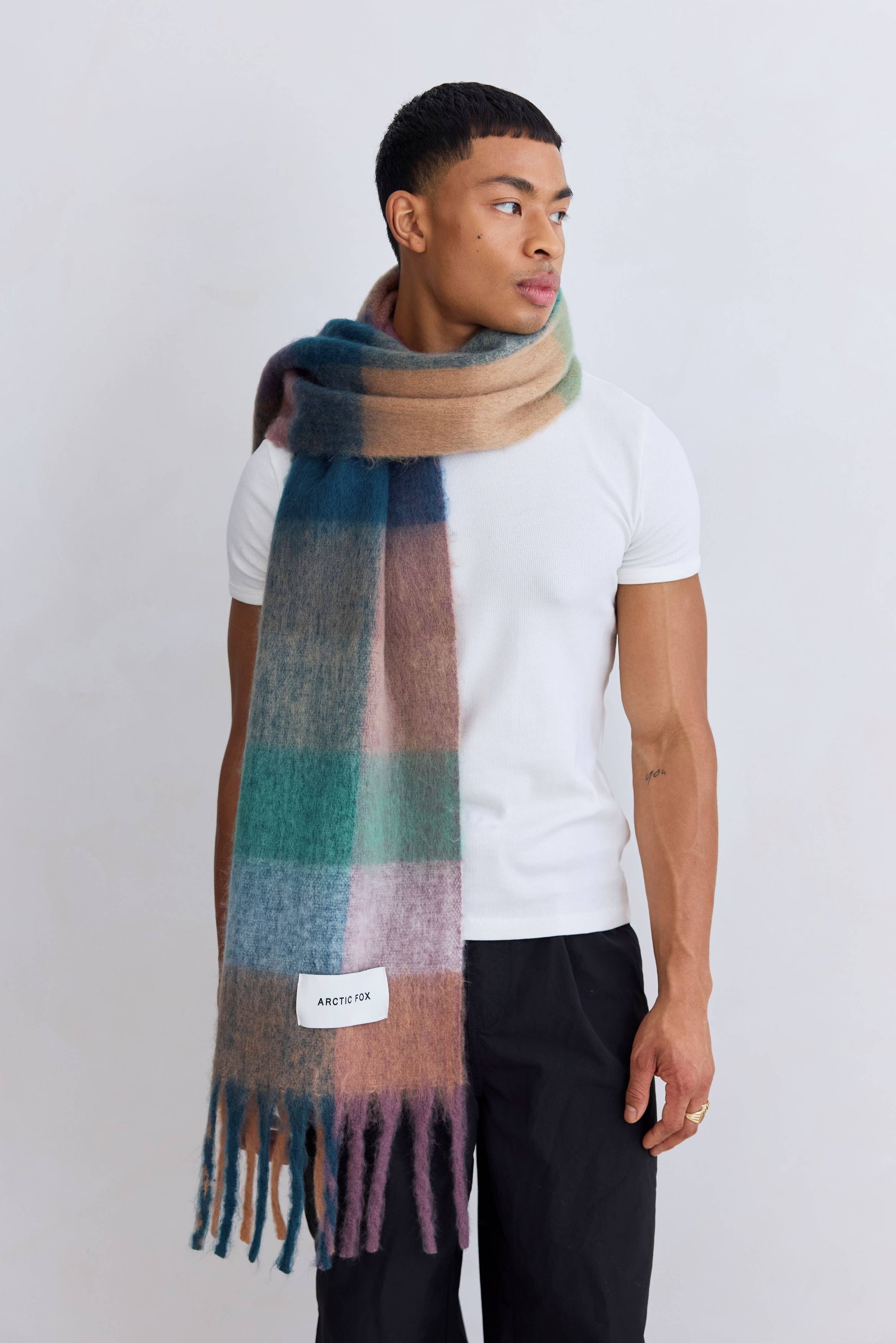 The Reykjavik Scarf  Lilac Check