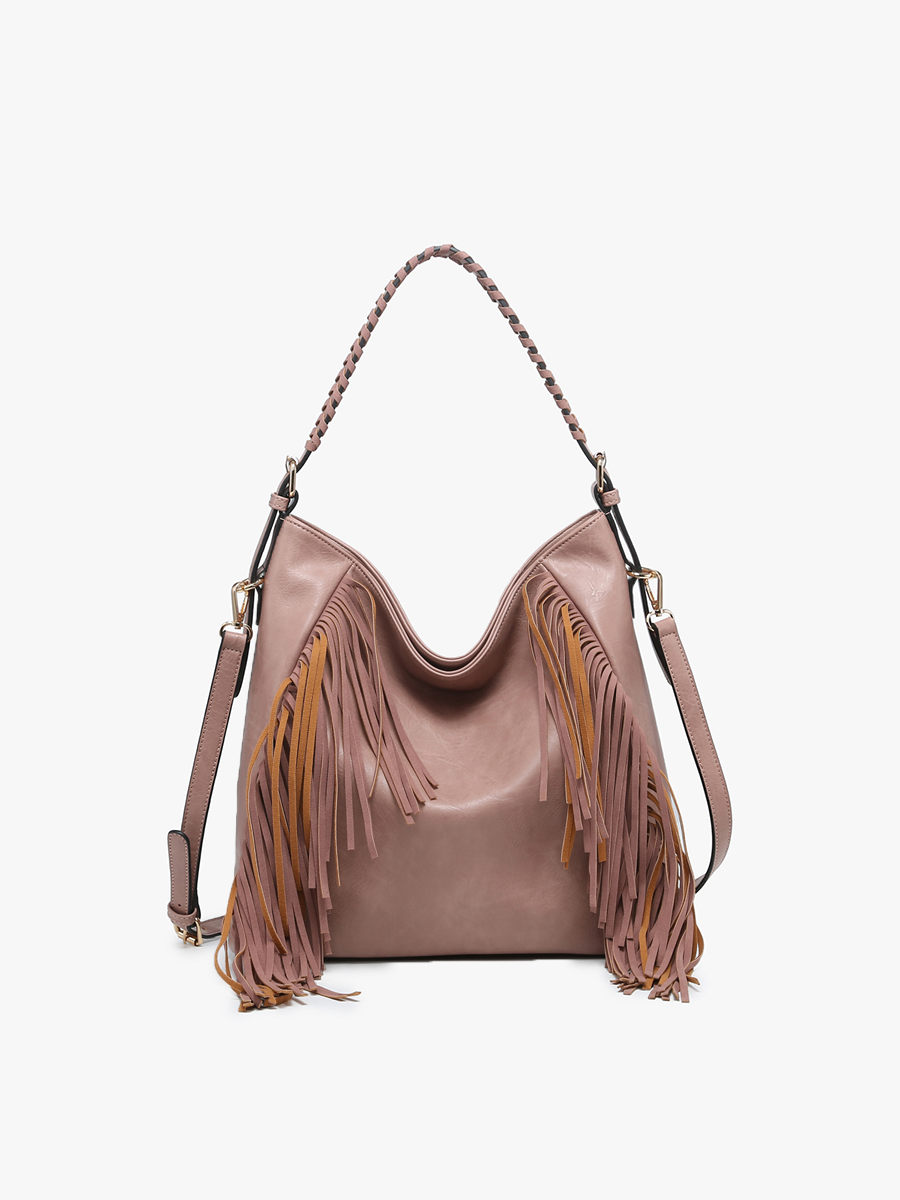 Sav Distressed Hobo w/ Fringe Detail