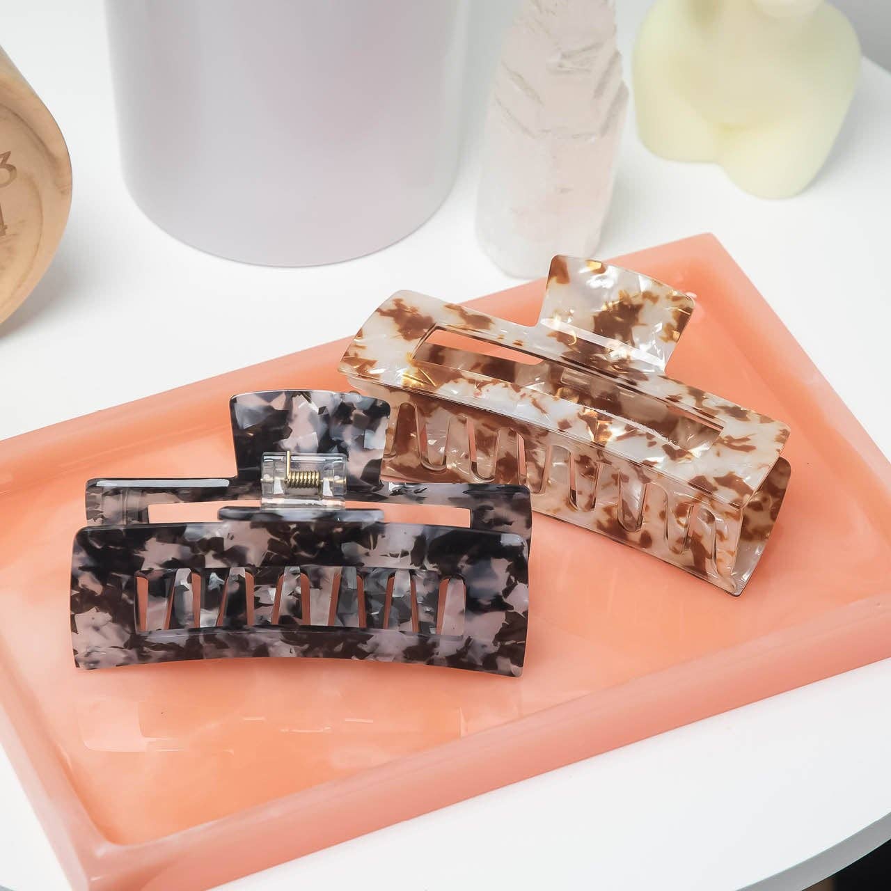 Eco-Friendly Jumbo Open Shape Claw Clip - Black - sanitystyle