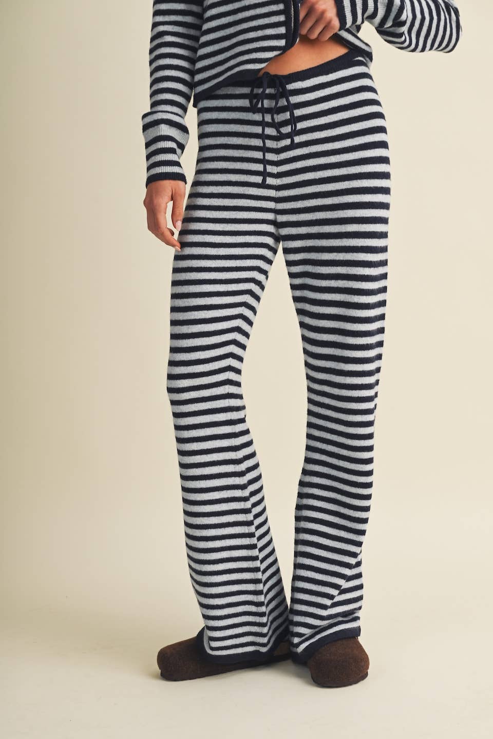 Striped Relaxed Pants with Drawstring Waist