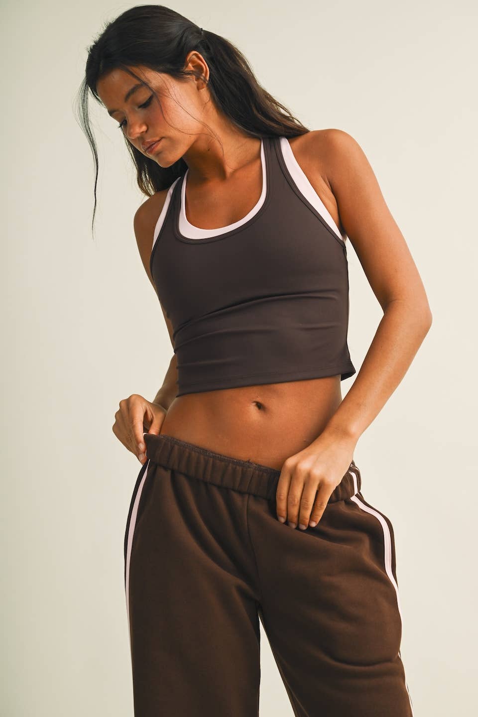 Double Layered Racerback Tank Top