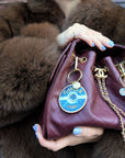 Hand-painted Caviar Bag Charm + Keychain