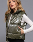 High Neck Zip Up Vest