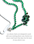 Hand-painted Evil Eye Gemstone Crossbody Phone Chain