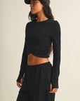 Long Sleeve Crossover Top