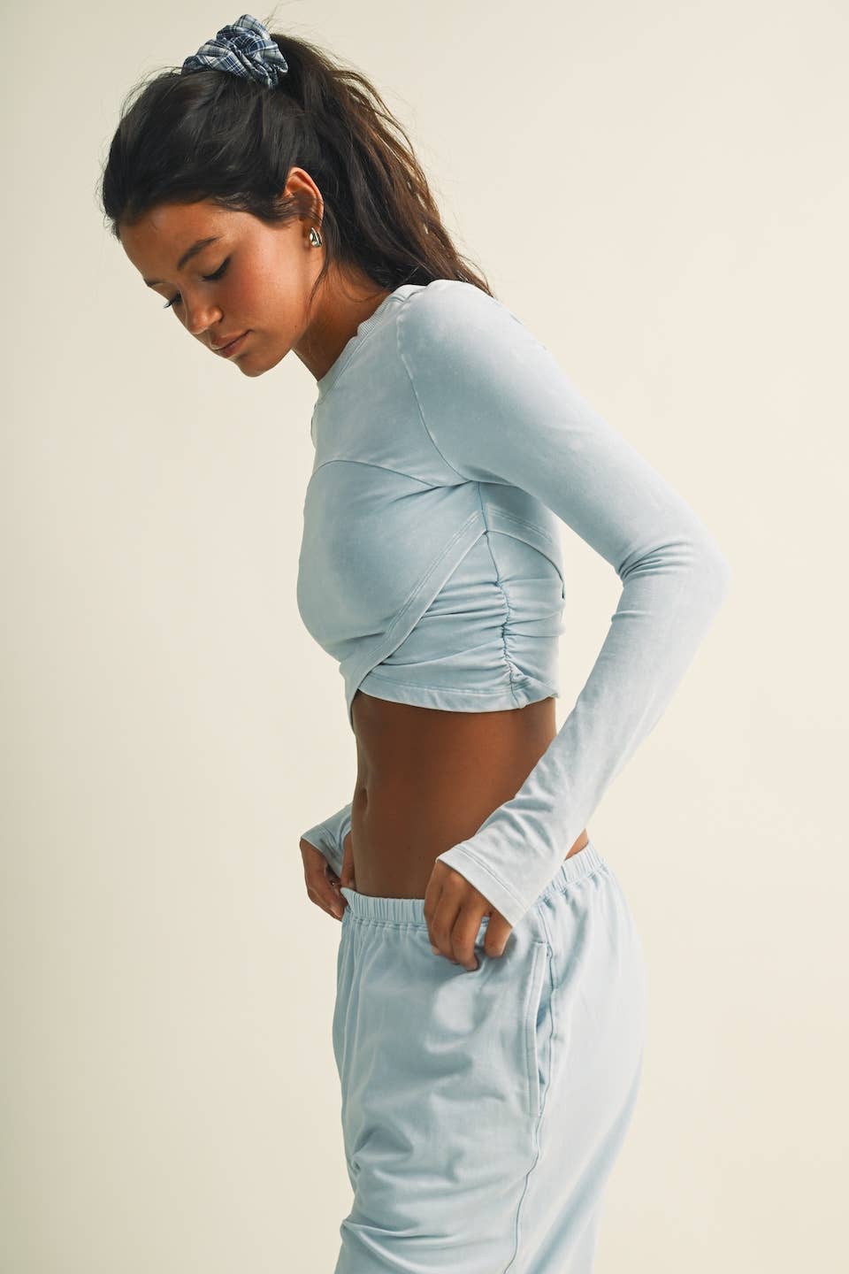 Long Sleeve Crossover Top