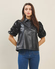 Tessa 3D Flower Sleeve Top