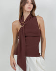 June Asymmetrical Top- Brown