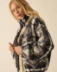 Ari Geometric Fleece Jacket