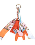 Horse & Tassle Charm w/ Scarf Bag/Purse Charm