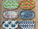 Ceramic Jewelry tray- large: Spring Butterflies
