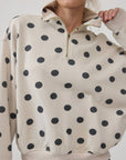 Cora Polka-Dot Half Zip