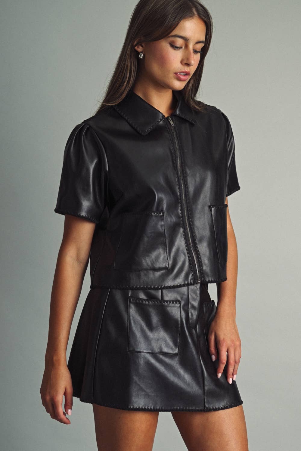 Scarlett Leather Mini Skirt