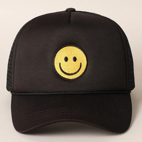 Happy Face Trucker Hat (multiple colors)