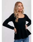 Clare Peplum Knit Top