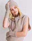Merino Wool Triangle Scarf  Soft Taupe