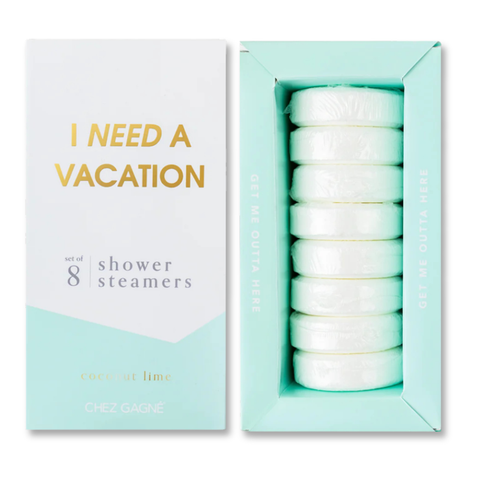 I Need a Vacation Shower Shower Steamers - Coconut Lime - Set of 8 Tabs