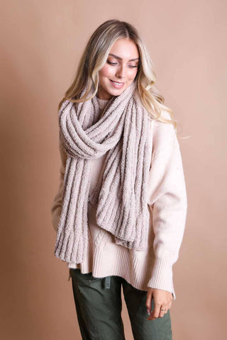 Boucle Knit Wrap Scarf