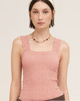 Lacey Textured Square Neck Tank
