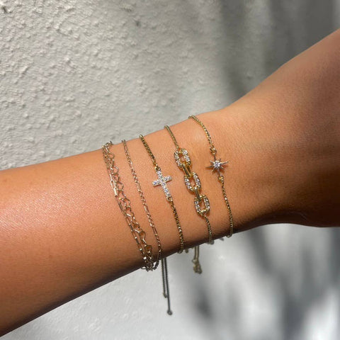 Chloe Gold Slider Bracelets