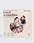Microfiber Quick-Dry Towel Scrunchie 2PC- Terracotta Checker
