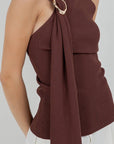 June Asymmetrical Top- Brown