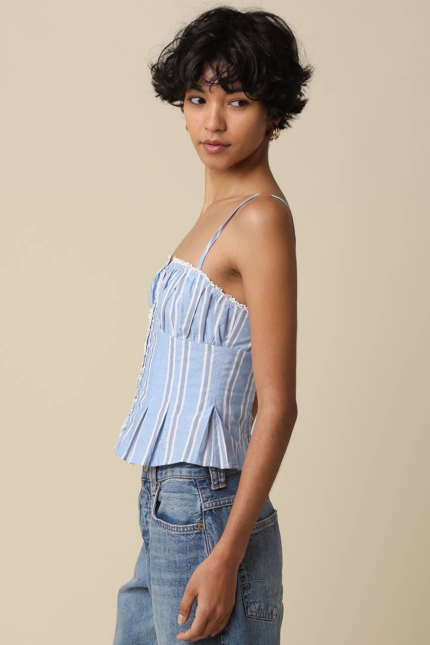 Lunaria Pinstripe Corset Top