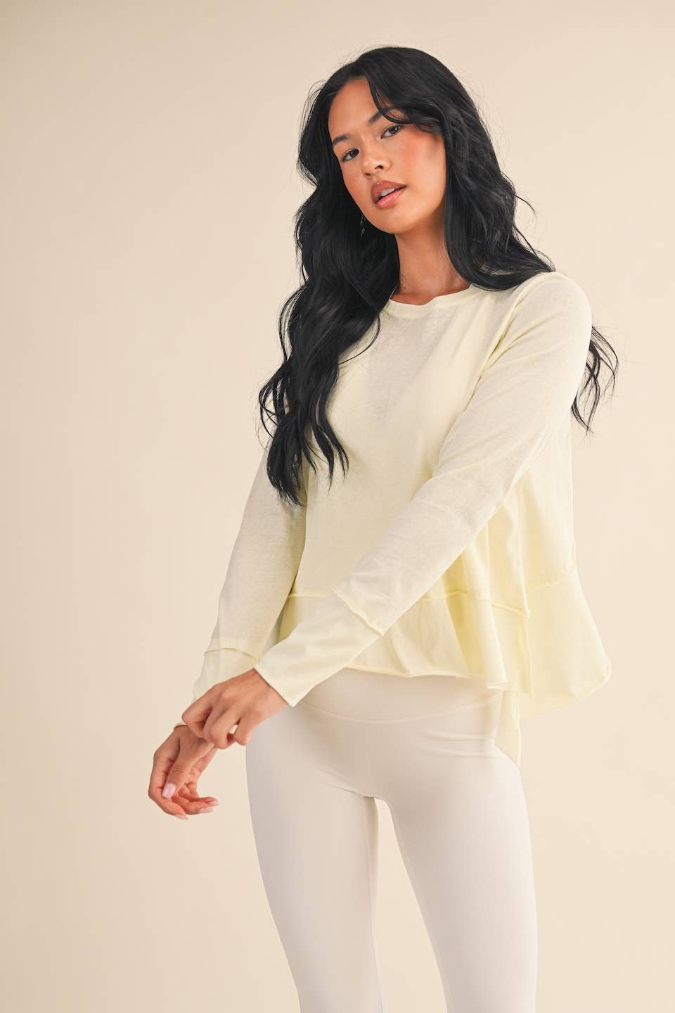 Candace Slub Long Sleeve Layering Top