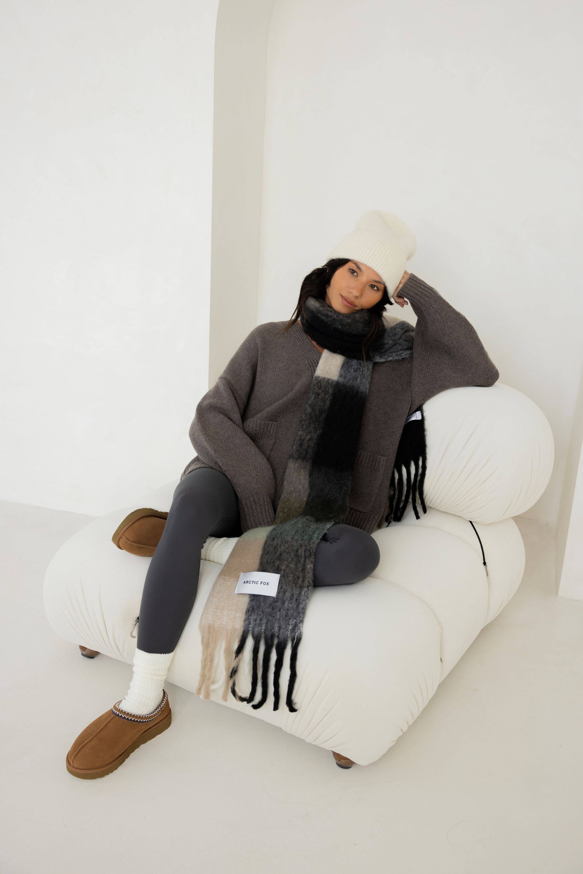 The Alpaca Beanie Arctic White