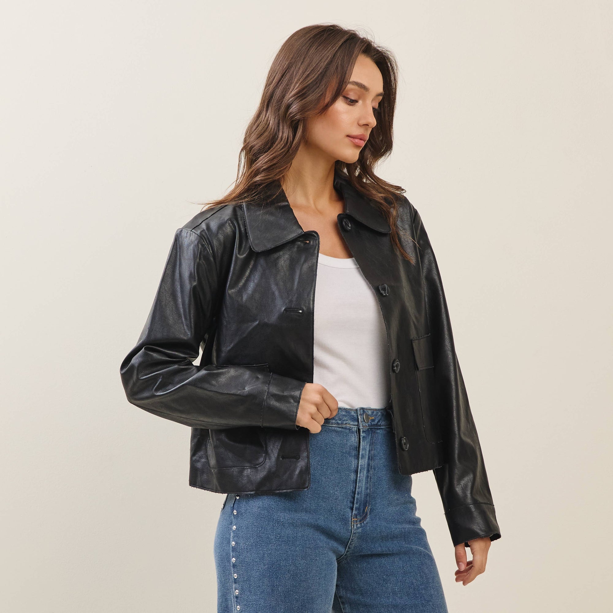 Aesha Vegan Leather Jacket