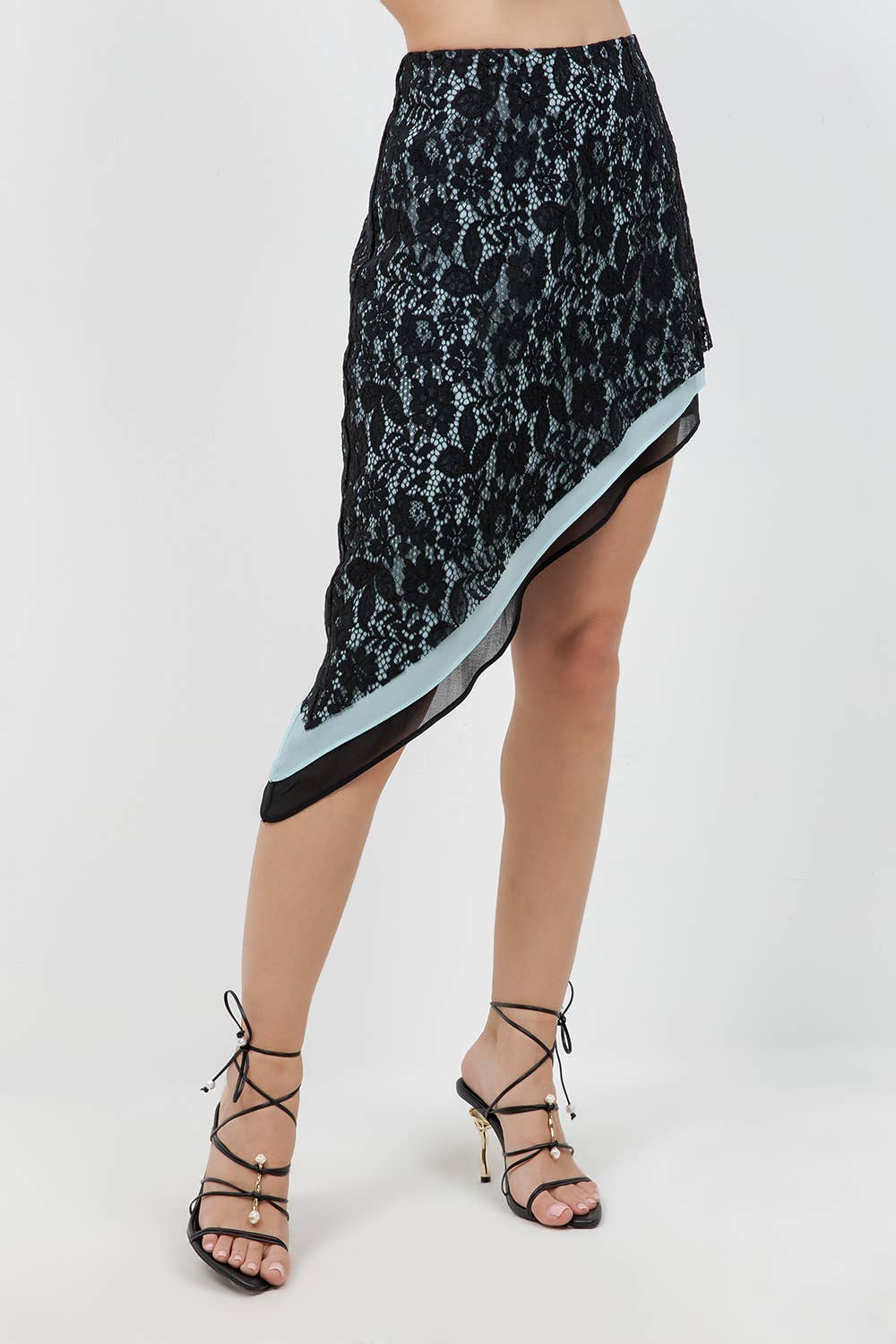 Leila Lace Asymmetrical Skirt
