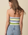 Alison Striped Knit Top- Lilac Combo