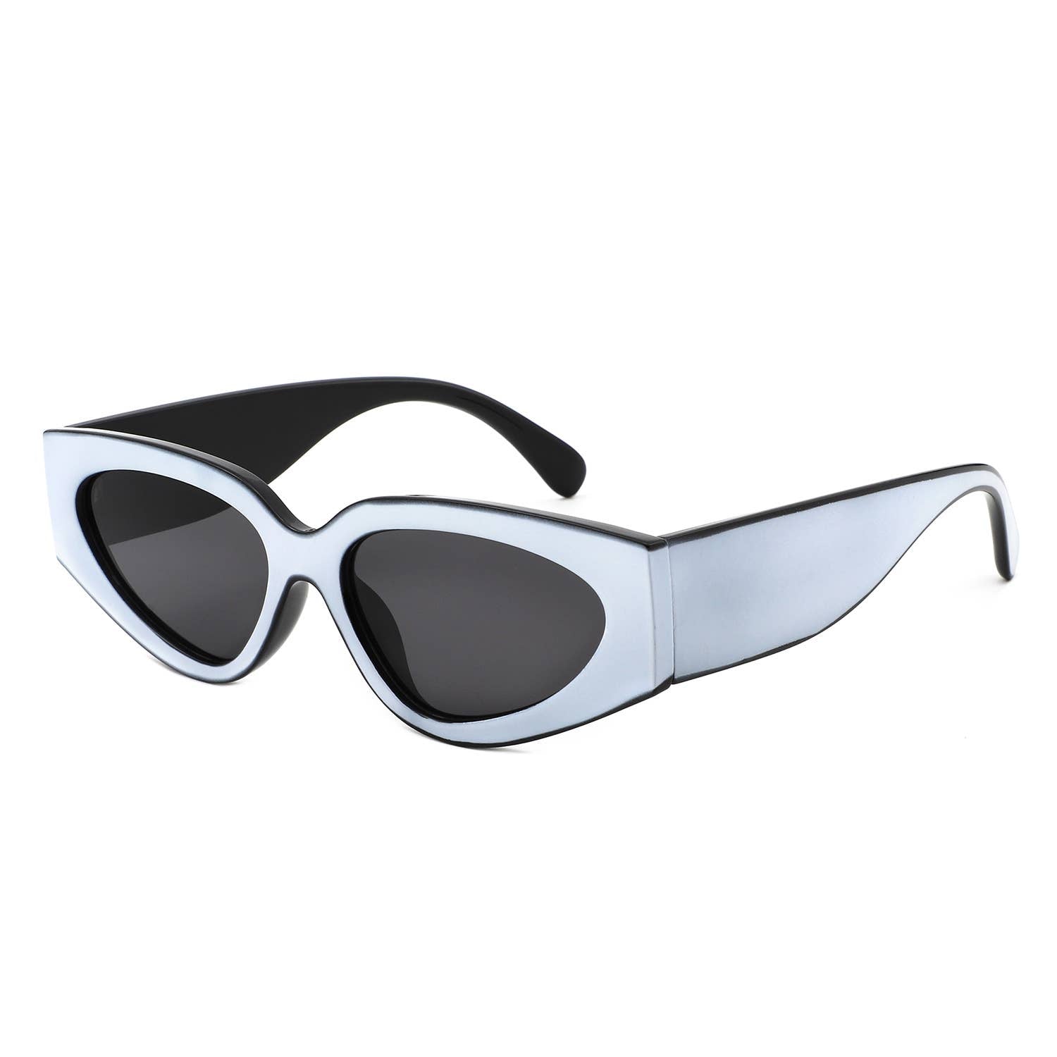 Retro Chic Narrow Bold 90s Women Cat Eye Sunglasses