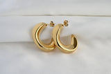 Sculptural C Hoops