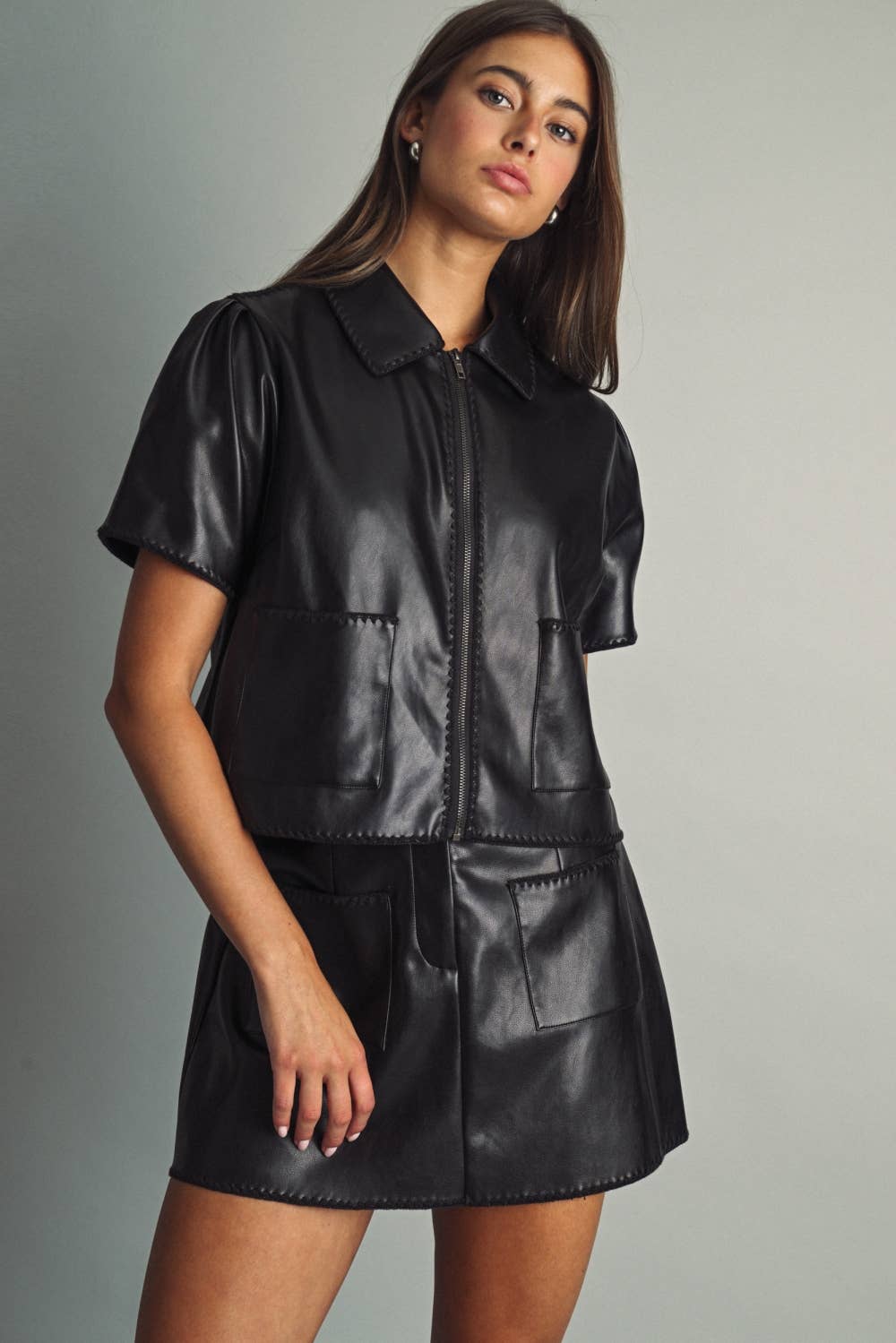 Scarlett Leather Mini Skirt