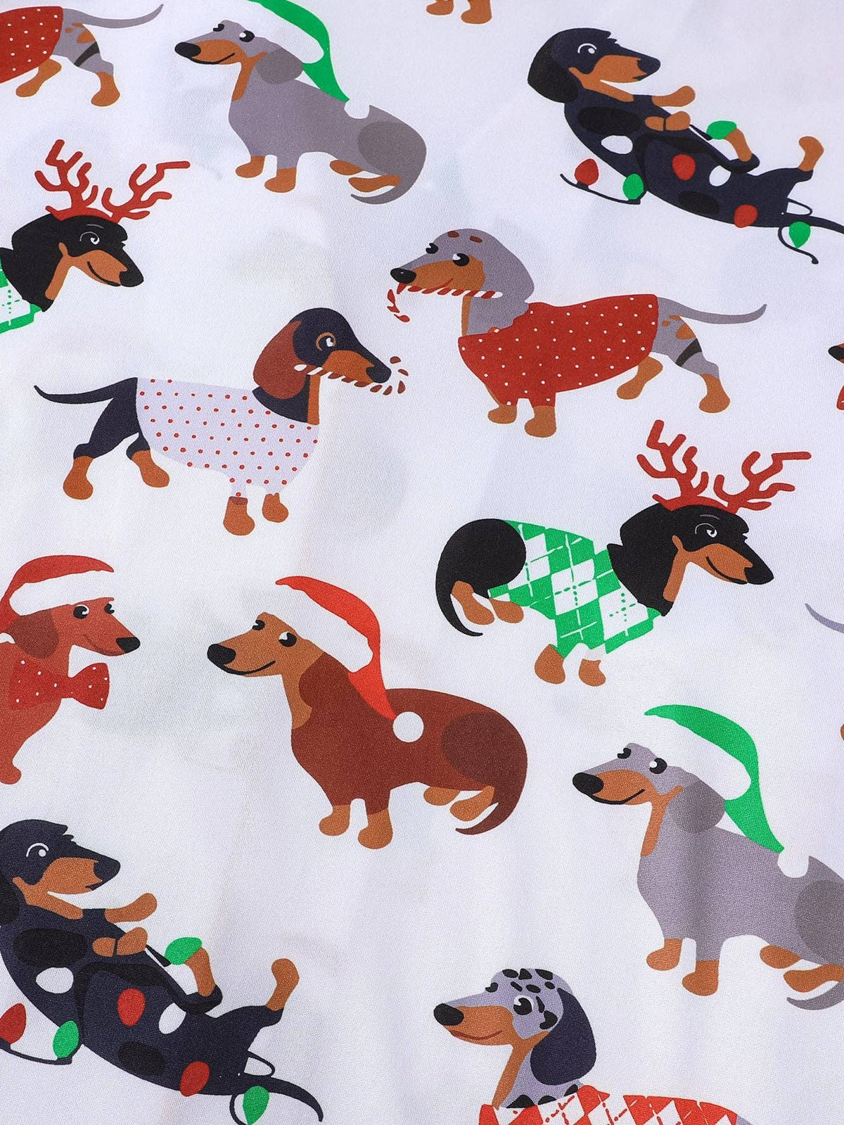 Merry Dachshund Women's Long Sleeve Pajama Set