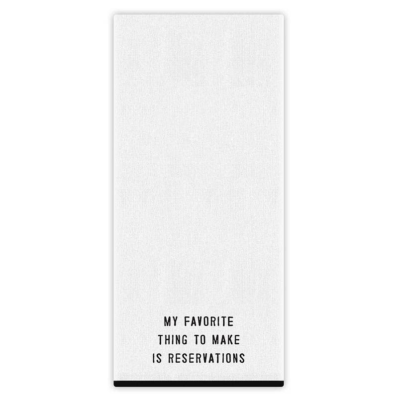 Overlock Tea Towel - Reservations