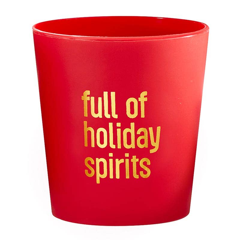 Gold Foil Frost Shot Cups - Holiday Spirits - Set of 10