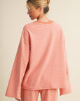 Striped Cotton Knit Oversized Top