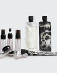 Refillable Ultimate Travel 11pc Set - Black & Ivory