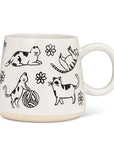 Oversized Mug with Cats