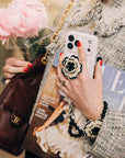 Hand-painted Dianthus Bracelet Phone Chain