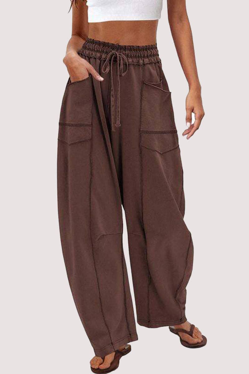 Tessa Wide-Leg Drawstring Pants