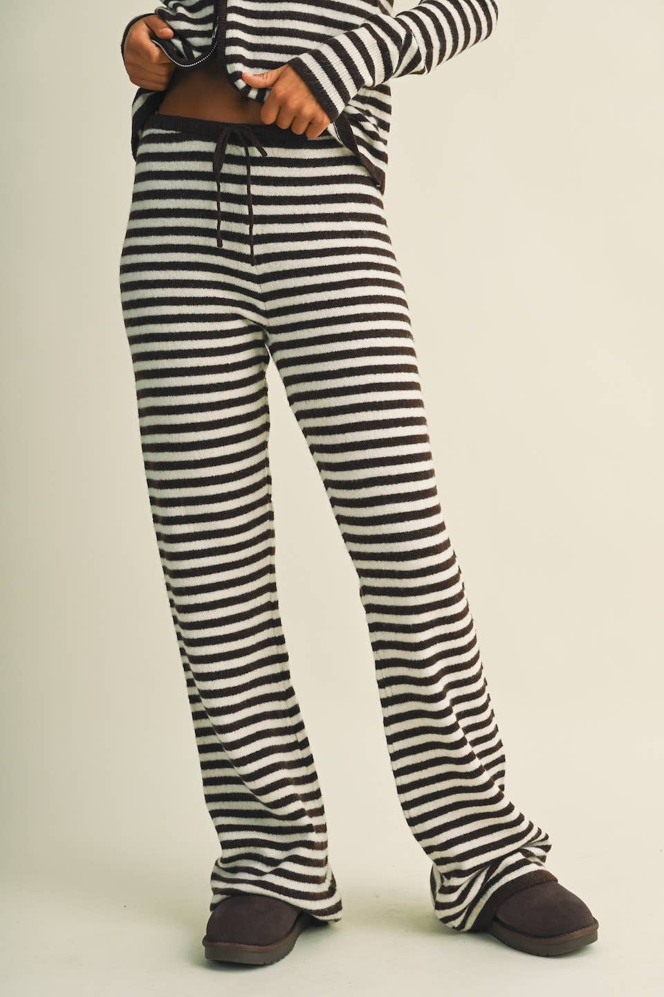 Striped Relaxed Pants with Drawstring Waist
