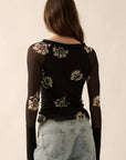 Fiona Floral Mesh Top