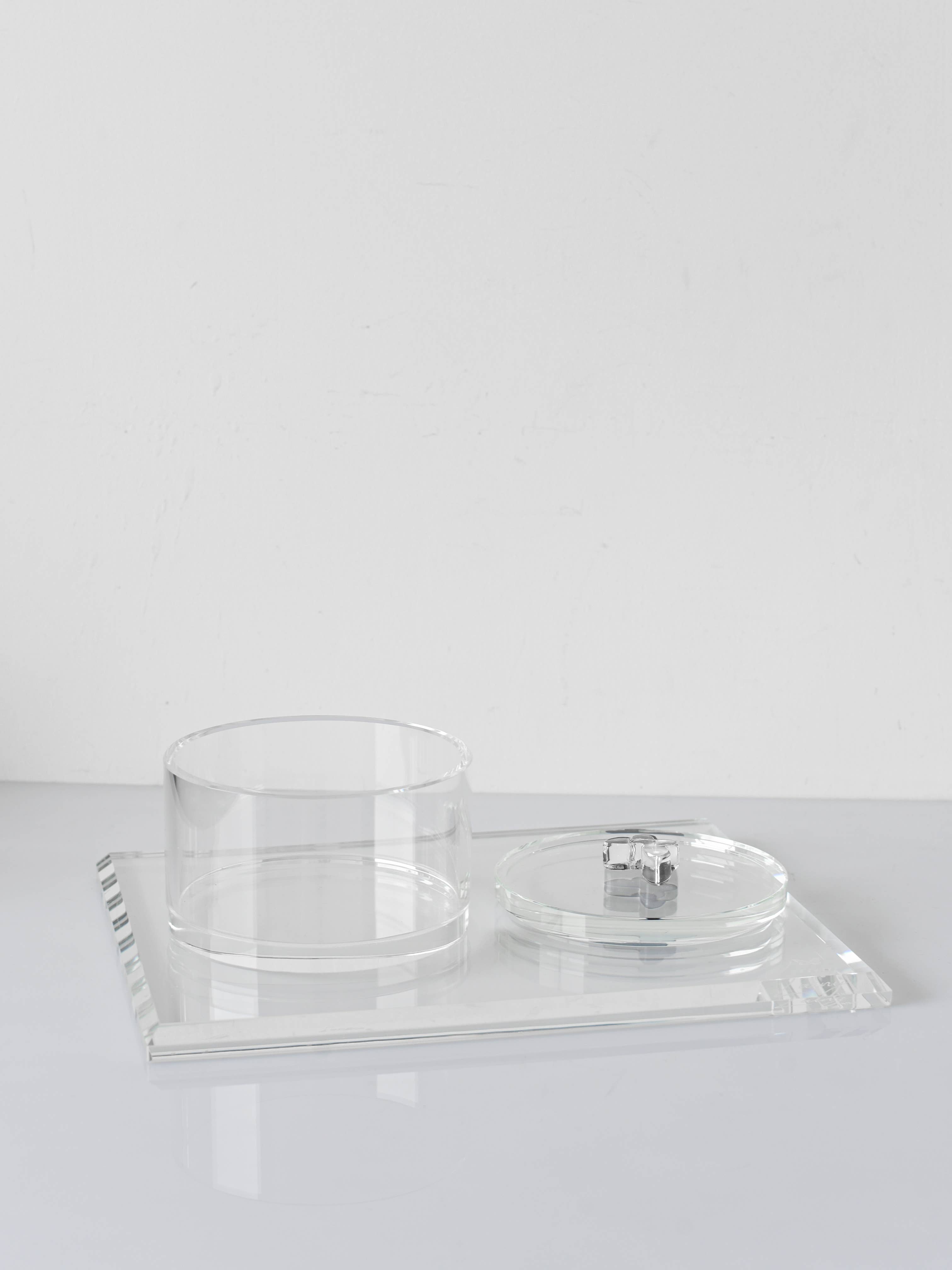 Crystal Jar with Butterfly Handle