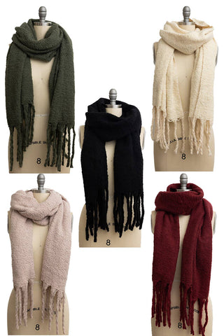 Cozy Knit Scarf with Tassels - Classical Bestseller!