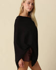 Claire Asymmetrical Knit Poncho