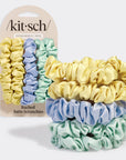 Ruched Satin Scrunchies 5pc Set - Multi-color